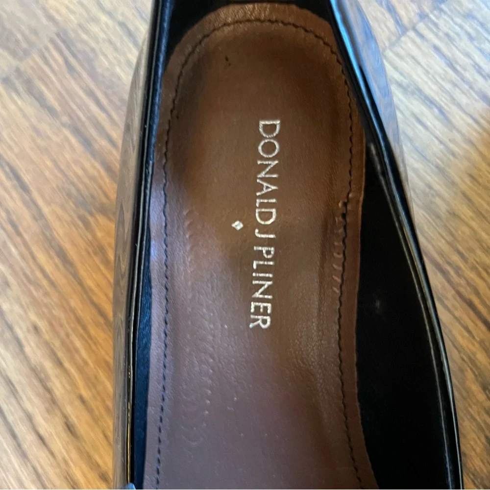 Slip on loafer collegiate Mob wife walking preppy Donald Pliner  fur size 8.5